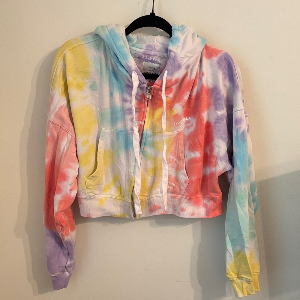 Ivory Ella Pastel Tie-Dye Hoodie